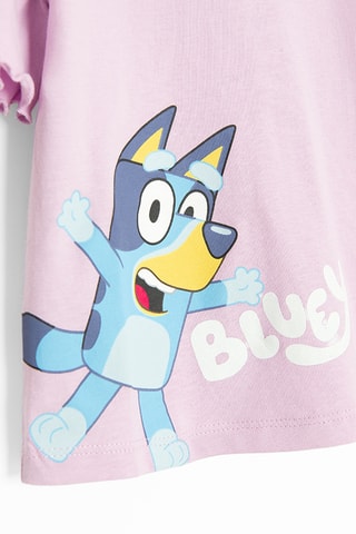 T-shirt Bandit et Bingo Bluey - Violet