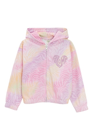 Sweat à capuche tie and dye - Rose