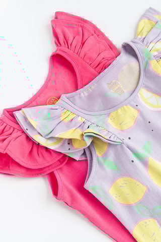 2 t-shirts - Fuchsia et mauve