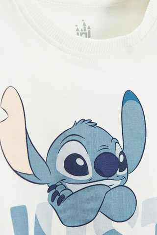 2 t-shirts Stitch Lilo et Stitch Disney - Blanc et gris