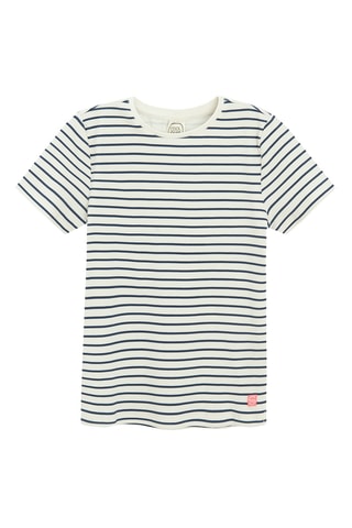 T-shirt - Blanc et bleu