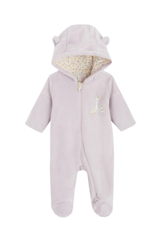 Dors-bien à capuche - Mauve