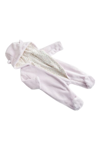 Dors-bien à capuche - Mauve