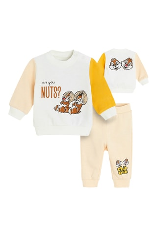 Sweat et pantalon Tic et Tac - Blanc et beige