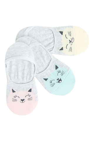 3 socquettes - Gris chiné