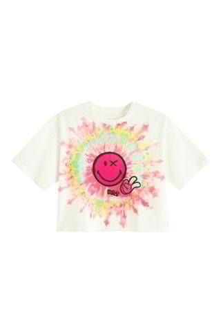 T-shirt Smiley - Blanc