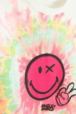 T-shirt Smiley - Blanc