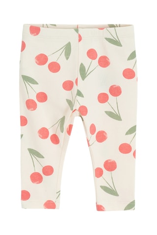 2 leggings - Rose et blanc