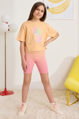 T-shirt et cycliste - Orange et rose