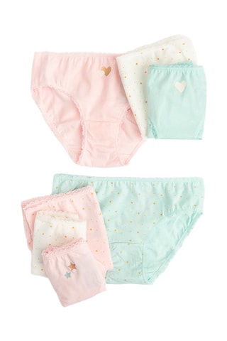 7 culottes - Rose et blanc