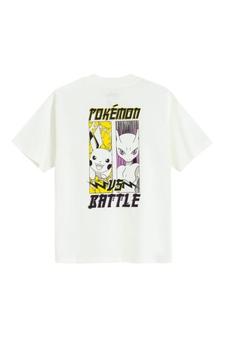 T-shirt Pikachu Pokemon - Blanc