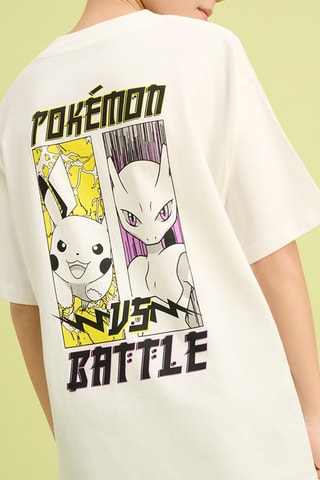 T-shirt Pikachu Pokemon - Blanc