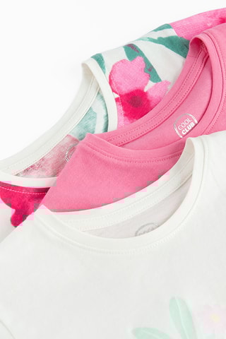 2 t-shirts et 1 robe t-shirt - Rose et écru