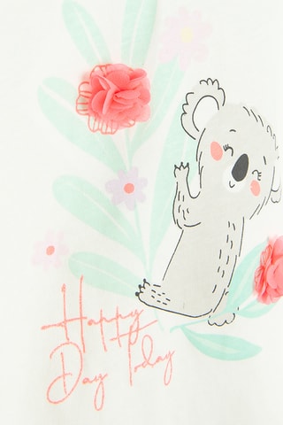 2 t-shirts et 1 robe t-shirt - Rose et écru