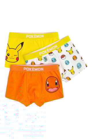 3 boxers Pokémon - Jaune et orange