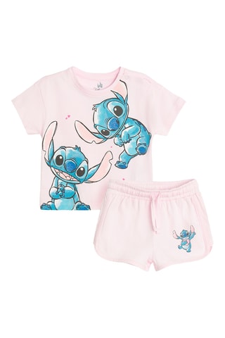 T-shirt et short Lilo et Stitch Disney - Rose poudré