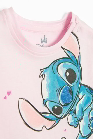 T-shirt et short Lilo et Stitch Disney - Rose poudré