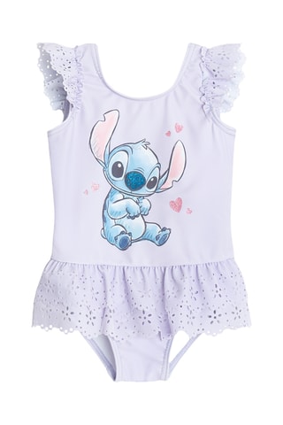 Maillot 1 pièce Stitch et Lilo Disney - Mauve