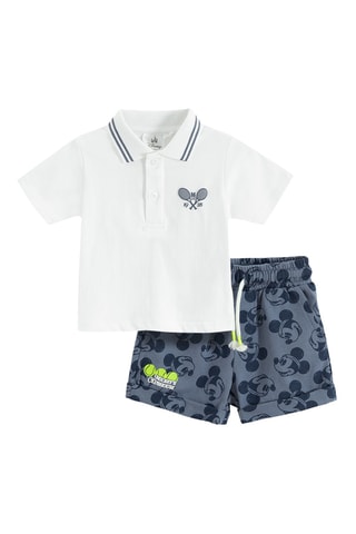 Polo et short Mickey Disney - Blanc et gris