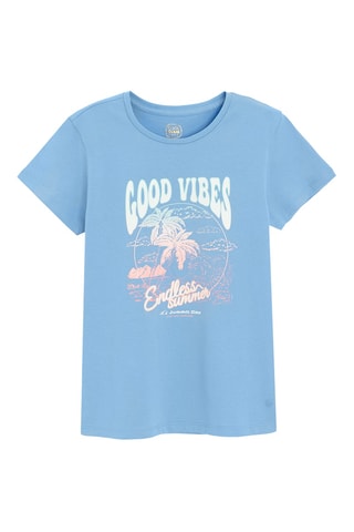 T-shirt - Ciel et rose poudré