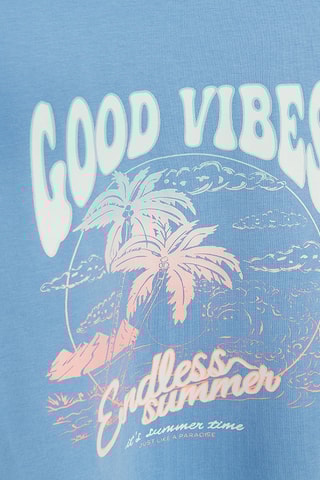 T-shirt - Ciel et rose poudré