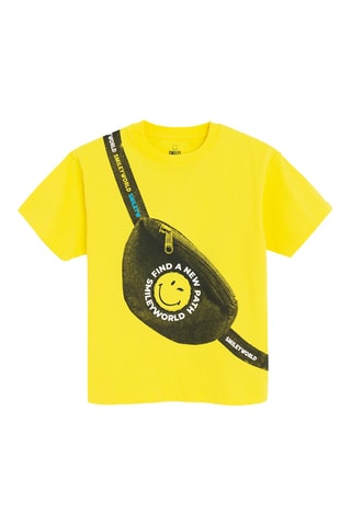 T-shirt Smiley - Jaune et anthracite
