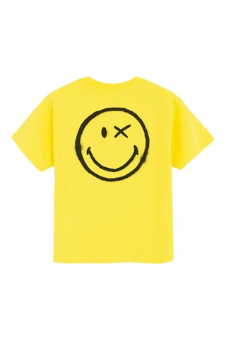 T-shirt Smiley - Jaune et anthracite