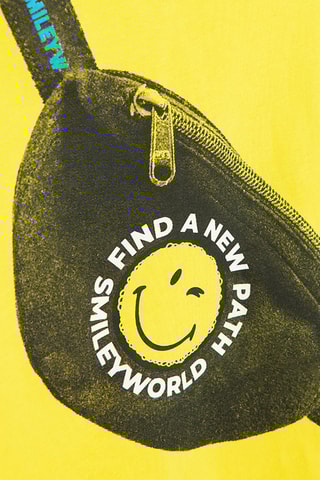 T-shirt Smiley - Jaune et anthracite