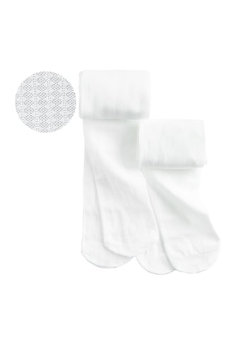 2 paires de collant - Blanc