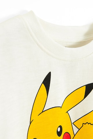 Sweat Pikachu Pokémon - Blanc et jaune