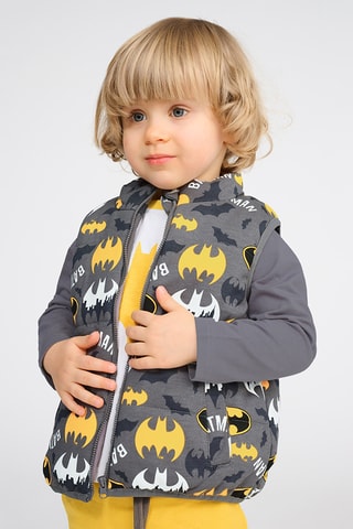 Ensemble 3 pièces Batman La Ligue des Justiciers DC Comics - Gris clair et moutarde