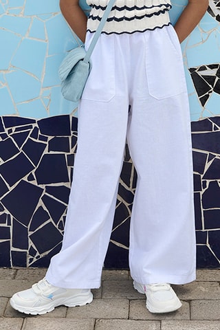 Pantalon en lin - Blanc