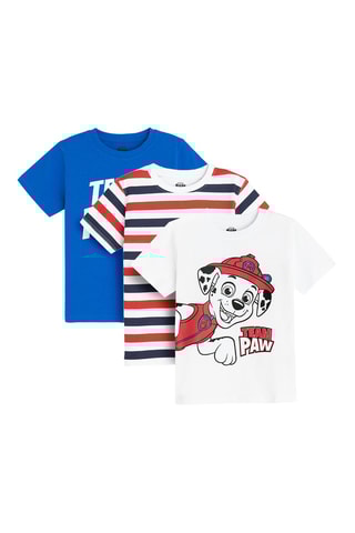 3 t-shirts Marcus Pat’ Patrouille - Blanc et bleu électrique