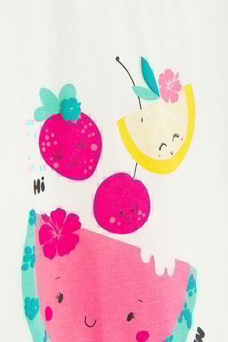 2 t-shirts - Rose poudré et blanc