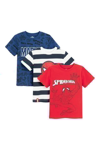 3 t-shirts Spider-Man Avengers Marvel - Rouge, bleu marine et blanc