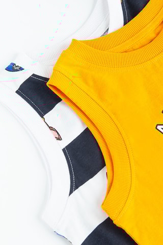 2 débardeurs Chase et Ruben Pat’ Patrouille - Jaune et blanc