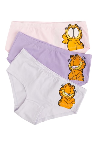 3 culottes Garfield - Mauve, rose poudré et gris clair