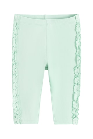 3 leggings - Mauve, blanc et vert clair