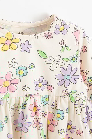 Robe et legging Peppa Pig - Ecru et mauve