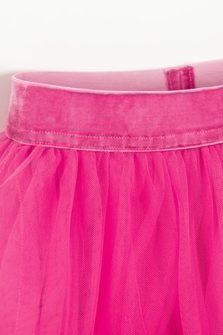 Jupe volantée - Fuchsia