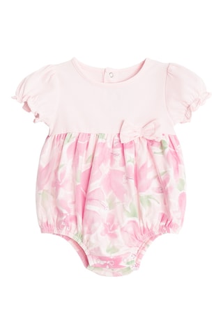 Bandeau et barboteuse - Rose