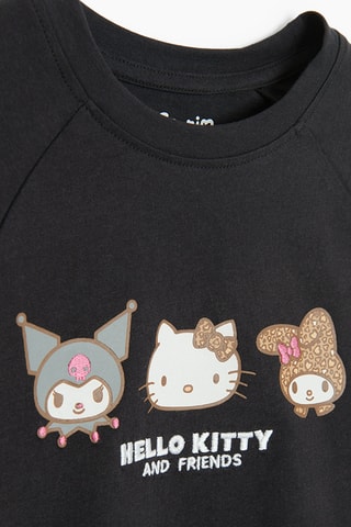 T-shirt Hello Kitty Sanrio - Noir