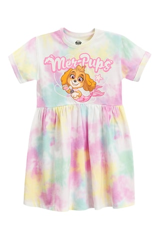 Robe tie and dye Stella Pat’ Patrouille - Jaune et rose