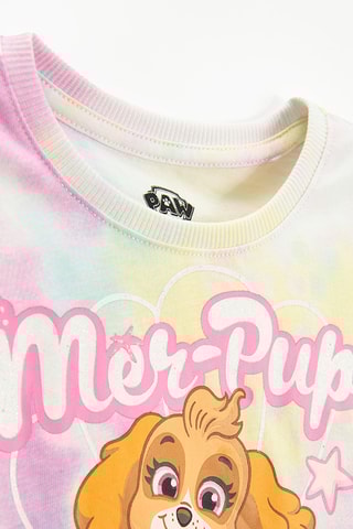 Robe tie and dye Stella Pat’ Patrouille - Jaune et rose