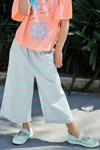 Pantalon - Blanc et bleu clair