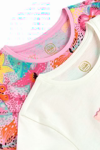 2 t-shirts - Blanc et rose