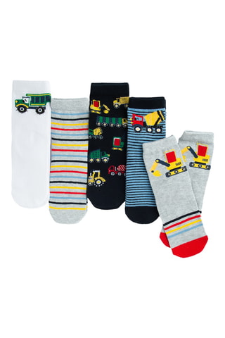 5 paires de chaussettes - Blanc et gris clair chiné