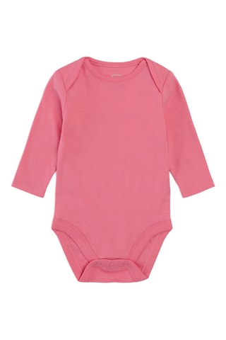 5 bodys en coton biologique - Rose et blanc