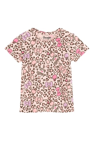 2 t-shirts Hello Kitty Sanrio - Blanc et rose