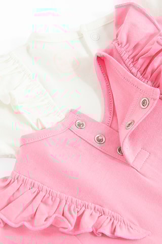 2 bodys - Rose et blanc